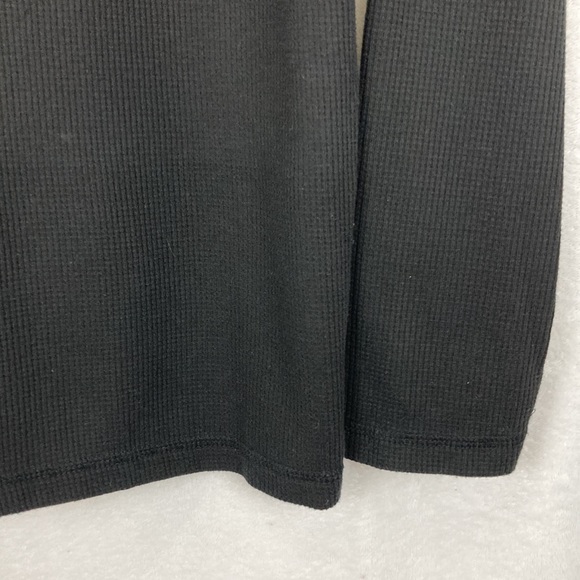 CH Apparel Women’s Black Thermal Knit Top with Crystal Peace Signs sz Medium - Picture 7 of 11